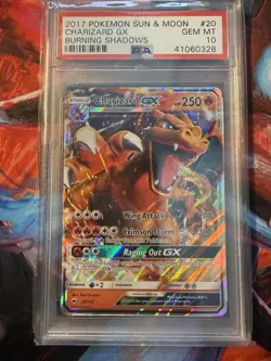 The Pokemon Company Charizard GX 20/147 Burning Shadows Holo PSA 10 - Image 1