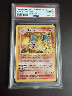 Pokemon TCG Charizard 4/102 Celebrations Classic Collection Holo Gem Mint PSA 10 - Image 1