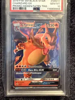 Pokemon Charizard GX Hidden Fates Black Star Promo Holo #SM211 PSA 10 - Image 2