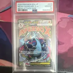 Pokemon TCG 2025 Japanese M2a Mega Dream Ex Mega Charizard X ex #223 PSA 10 - Image 1