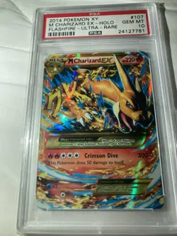 M Charizard ex (Y) X&Y Flashfire 107/106 PSA Gem-Mint 10 Graded Pokemon 2014 - Image 1