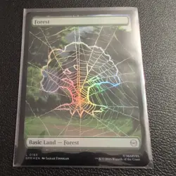 Forest (0193) Marvel's Spider-Man Regular MTG, land spider web - Image 1