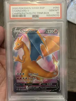 The Pokemon Company Pokemon TCG Charizard V Promo Holo SWSH050 EN 2020 PSA 10 - Image 1