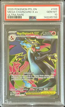 Pokemon Mega Charizard X ex 109/094 Phantasmal Flames Ultra Rare PSA 10 Gem Mint - Image 1