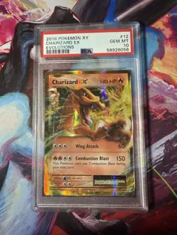 Pokemon TCG Charizard-EX XY Evolutions Holo Card 12/108 Rare PSA 10 - Image 1