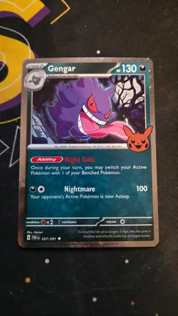 Gengar (Cosmos Holo) 057/091 Holo Trick or Trade BOOster 2024 Pokemon NM - Image 1