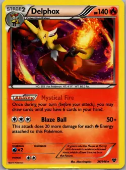 Delphox (Cosmos Holo) 026/146 Promo Blister Exclusives Pokemon Lightly Played - Image 1