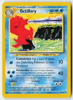 Pokemon Octillery - 34/64 - Uncommon Neo Revelation Unlimited LP - Image 1