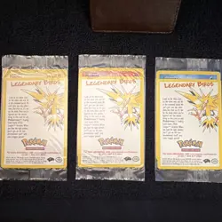 Wizards of the Coast Pokemon TCG Legendary Birds Promo Sealed Pack Lot (3) - Image 1