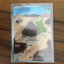 Pokemon SV03 Obsidian Flames Larvitar Holo Card 203/197 Illustration Rare M-NM - Image 1