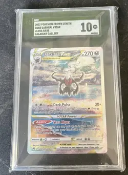 2023 Pokemon Crown Zenith Darkrai VSTAR GG50 Ultra Rare SGC Gem Mint 10 - Image 1