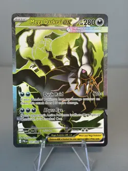 Full Art Mega Darkrai EX Ultra Rare Pitch Black NM 101/084 - Image 1