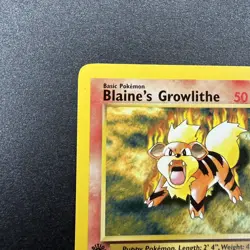 Blaine's Growlithe 1st Edition 35/132 LP Gym Heroes Regular Uncommon Pokemon TCG - Image 4