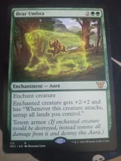 Mtg Bear Umbra Neon Dynasty NM Magic the Gathering - Image 1