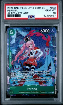 2026 One Piece Op14-Eb04-The Azure Sea'S Seven #033 Perona Alternate Art PSA 10 - Image 1