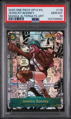 One Piece Jewelry Bonney OP12-118 Manga Alt Art PSA 10 Inglese - Image 1