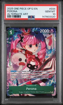 2025 ONE PIECE OP12-LEGACY OF THE MASTER ALTERNATE ART #034 PERONA PSA 10 - Image 1