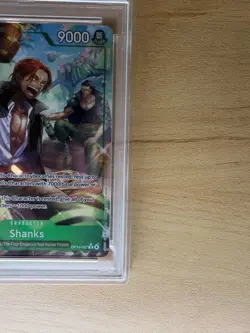 One Piece Shanks Alt Art OP14-027 The Azure Sea's Seven Foil PSA 10 Gem Mint - Image 4