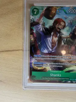 One Piece Shanks Alt Art OP14-027 The Azure Sea's Seven Foil PSA 10 Gem Mint - Image 5