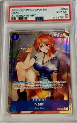 2024 NAMI One Piece OP09 EN #50 Alternate Art PSA 10 GEM MINT - Image 2