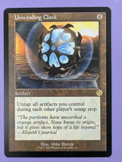MTG Magic: The Brothers' War Retro Artifacts: Unwinding Clock #61 Rare - NM - Image 1