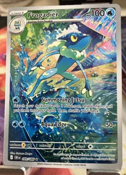 Chaos rising Frogadier Full Art Holo CRI 089/086 Stage 1 Water 100 HP - Image 1