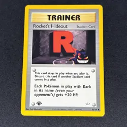 Pokemon TCG 1st Edition Rocket's Hideout 63/64 Neo Revelation WOTC VTG Gengar - Image 3