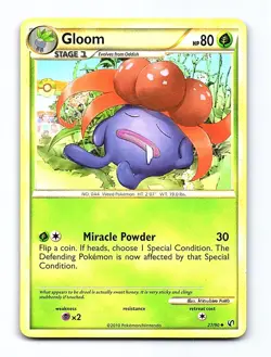 Gloom 27/90 Uncommon HGSS Undaunted Pokemon Lightly Played - Image 1