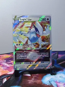 LUGIA VSTAR 139/195 HOLO RARE VSTAR SILVER TEMPEST POKEMON NM - Image 1