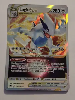 Pokemon TCG Lugia Vstar 139/195 Silver Tempest Holo Rare VSTAR NM/M - Image 1