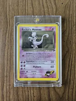 Rocket's Mewtwo 14/132 Gym Challenge Unlimited Holo Rare MP - Image 1