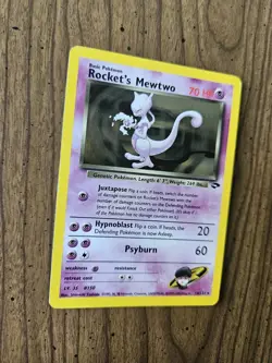Rocket's Mewtwo 14/132 Gym Challenge Unlimited Holo Rare MP - Image 3