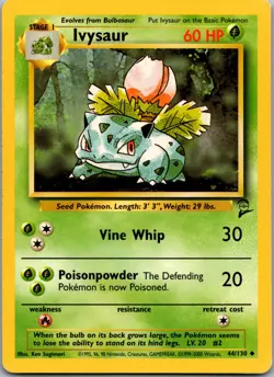 Ivysaur 044/130 - Base Set 2 - NM/VLP Pokemon TCG - Image 1
