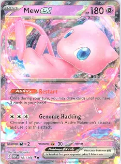 Pokemon 151/165 Mew ex - Double Rare SV: Scarlet & Violet 151 MEW Psychic Holo N - Image 1