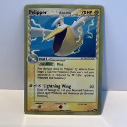 Pokemon TCG Pelipper Holo Card 14/17 Delta Species, Pop Series 5, LP Condition - Image 1