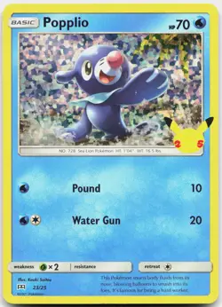 Popplio 023/025 Promo McDonald's 25th Anniversary Promos Pokemon Holo Near Mint - Image 1