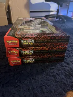 Pokemon TCG Scarlet & Violet Paldean Fates Great Tusk & Iron Treads ex Box - Image 3