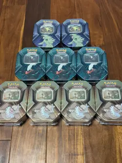Pokemon TCG - Triple Whammy Collector Sealed Tins x9 (Complete Set) - Image 1