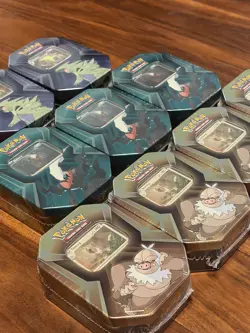 Pokemon TCG - Triple Whammy Collector Sealed Tins x9 (Complete Set) - Image 3