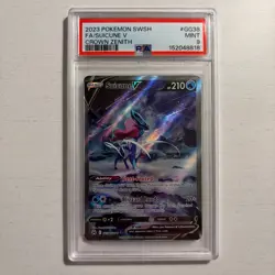 2023 Pokemon SWSH Crown Zenith #GG38 FA/ Suicune V PSA 9 MINT - Image 1