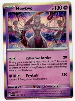 Pokemon TCG Mewtwo Rare Holo 151 NM - Image 1