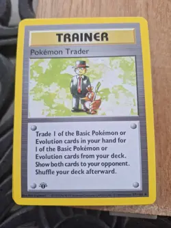 Pokemon Trader 77/102 Base Set (Shadowless) 1st Edition Rare - NM - Image 1