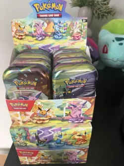 Pokemon Lot Empty Mini Tins 2 Prismatic Evolutions & Celebrations - Image 2