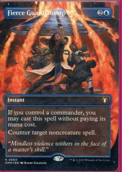 2023 Magic the Gathering Fierce Guardianship Instant Borderless Commander Master - Image 1