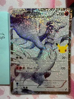Pokemon TCG 25th Celebrations Reshiram 113/114 Ultra Rare Holo NM - Image 1