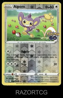 AIPOM 056/078 C POKEMON GO POKEMON REVERSE HOLO NM/M - Image 1