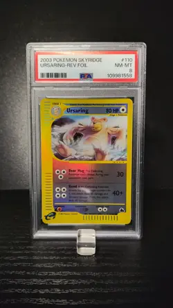 Pokemon card - Ursaring - Reverse Foil - Skyridge 110/144 - PSA 8 NM-MT - Image 1