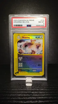 Pokemon card - Ursaring - Reverse Foil - Skyridge 110/144 - PSA 8 NM-MT - Image 2