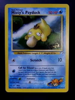 MISTY'S PSYDUCK (GOLD W-STAMP) 54/132 (NM) Gym Heroes Promo 2000 - Pokemon Card - Image 1