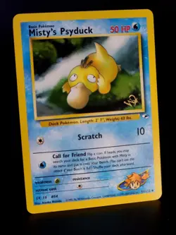 MISTY'S PSYDUCK (GOLD W-STAMP) 54/132 (NM) Gym Heroes Promo 2000 - Pokemon Card - Image 3